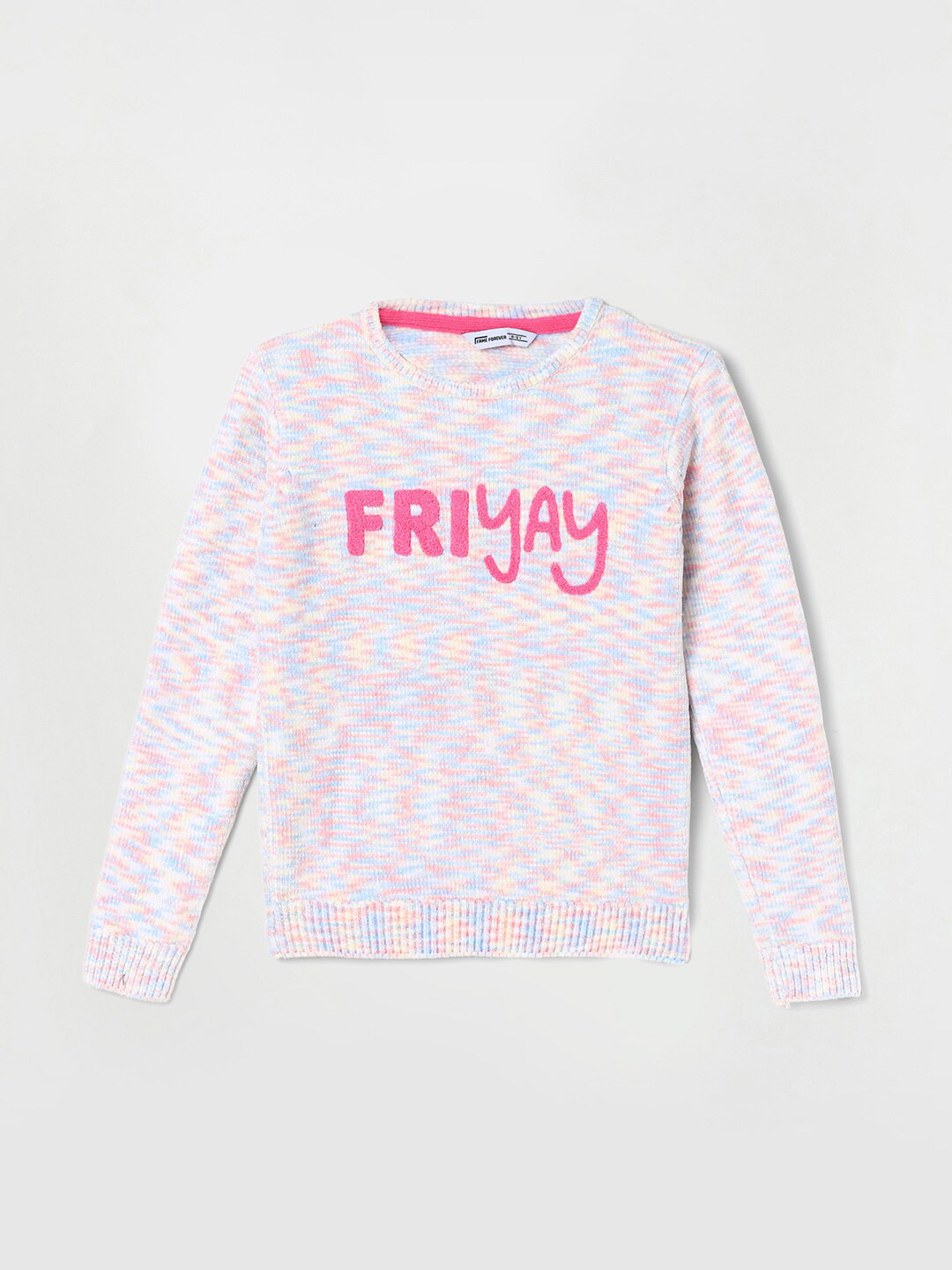 

Fame Forever by Lifestyle Girls Embroidered Detail Pullover, Pink