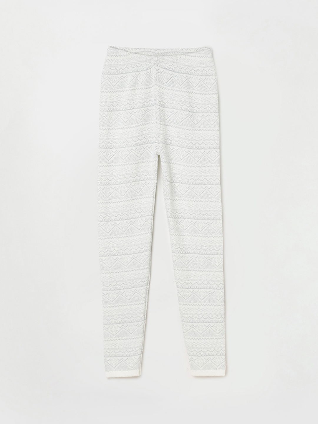 

Fame Forever by Lifestyle Girls Printed Ankle-Length Leggings, Off white