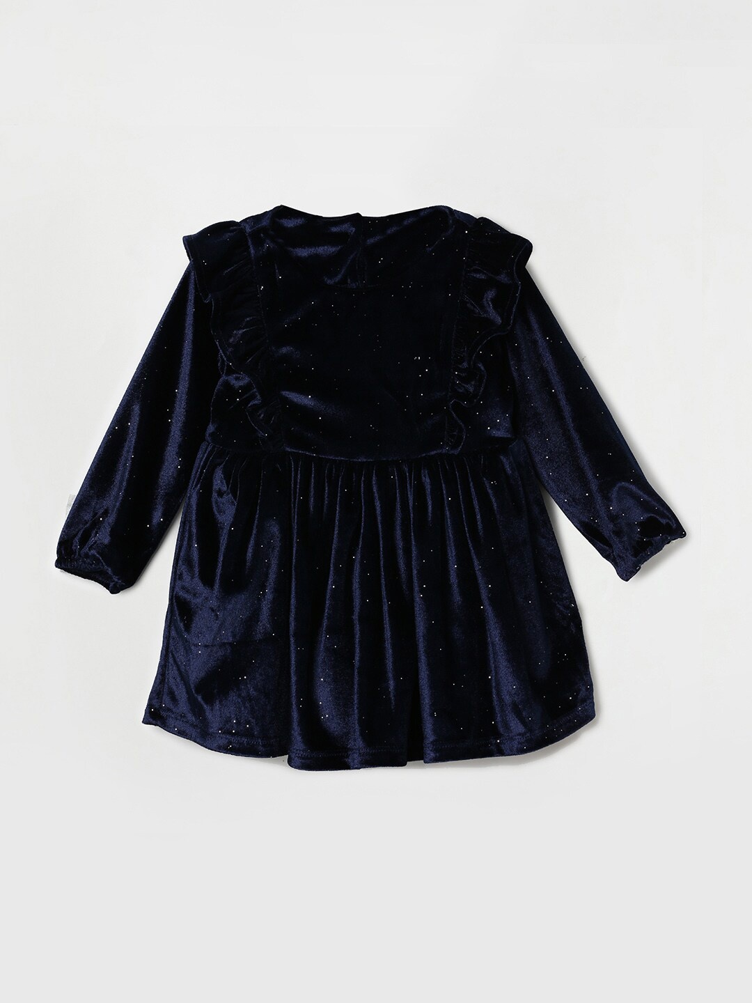 

Fame Forever by Lifestyle Girls Embellished Ruffles A-Line Dress, Blue
