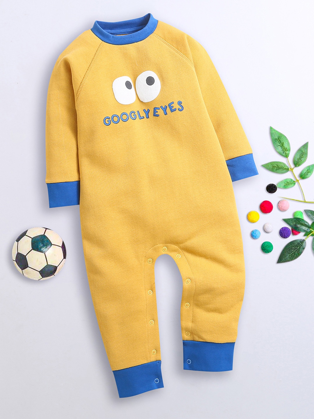 

Nino Bambino Infant Printed Pure Cotton Rompers, Yellow