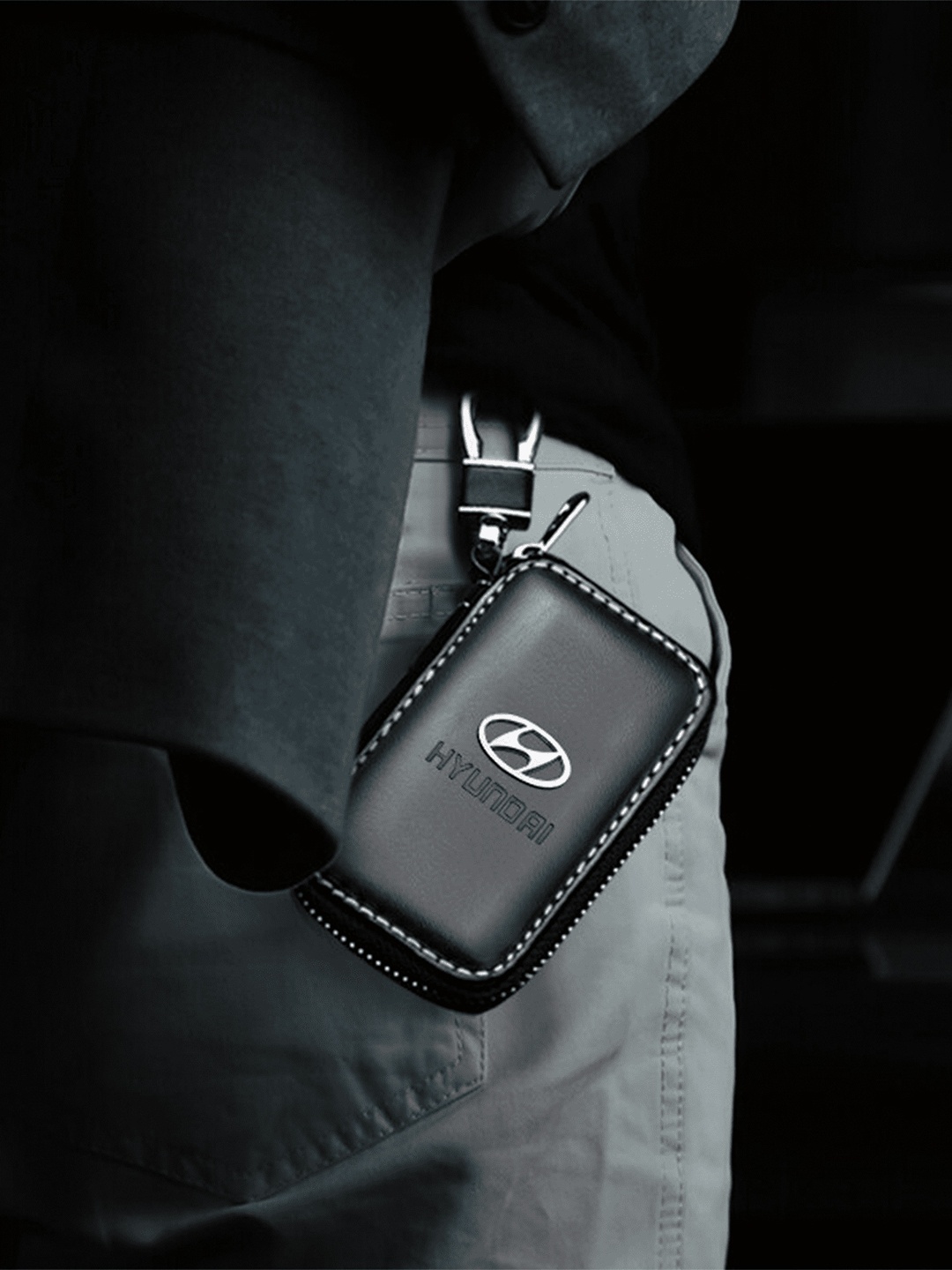 

INKMILAN Black PU Swagger Handheld Bag
