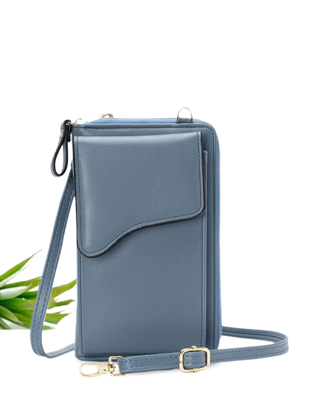 

INKMILAN Unisex Structured Sling Bag With Tasselled, Blue
