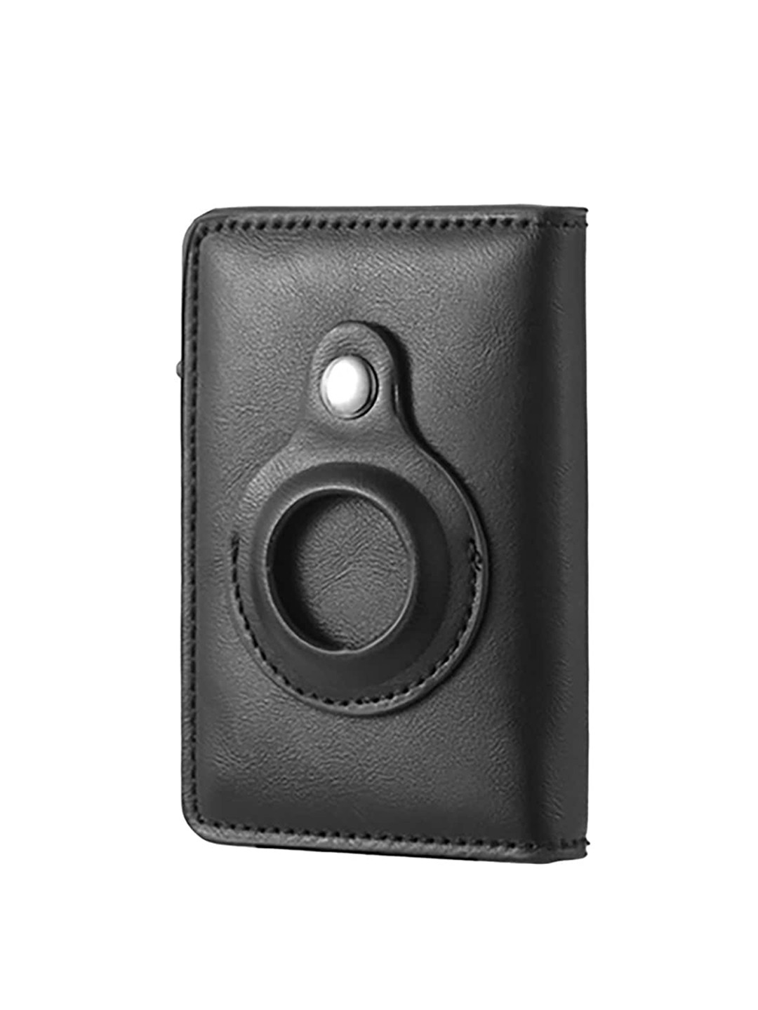 

INKMILAN Men Slim Minimalist Smart Air Tag Pop-up Wallet, Black