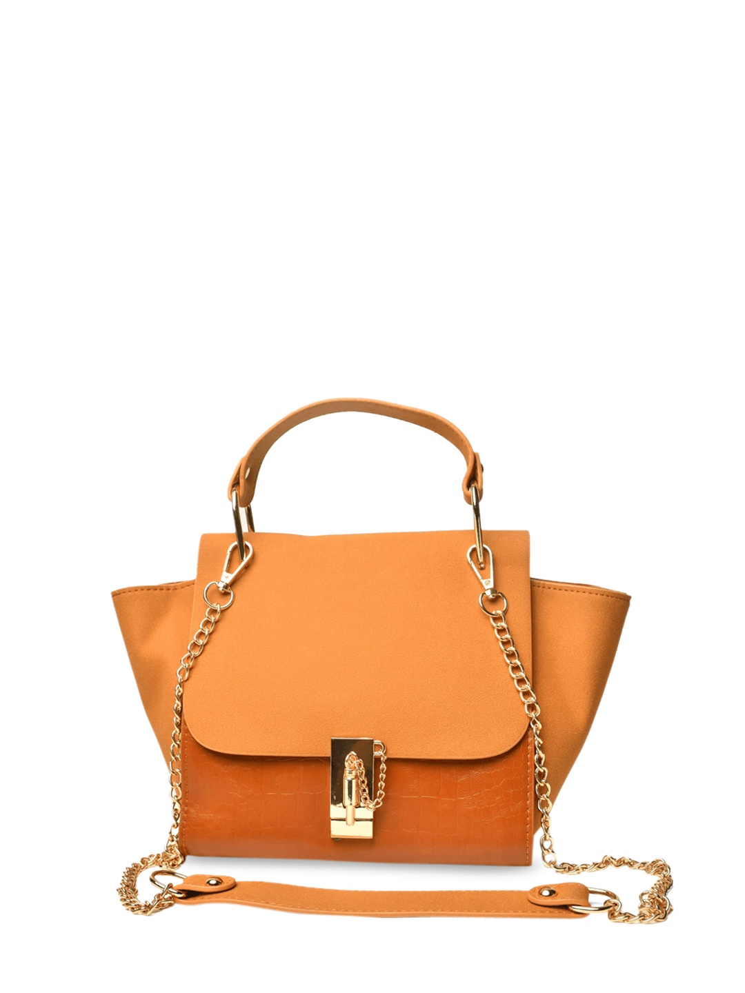 

INKMILAN PU Structured Handheld Bag, Yellow