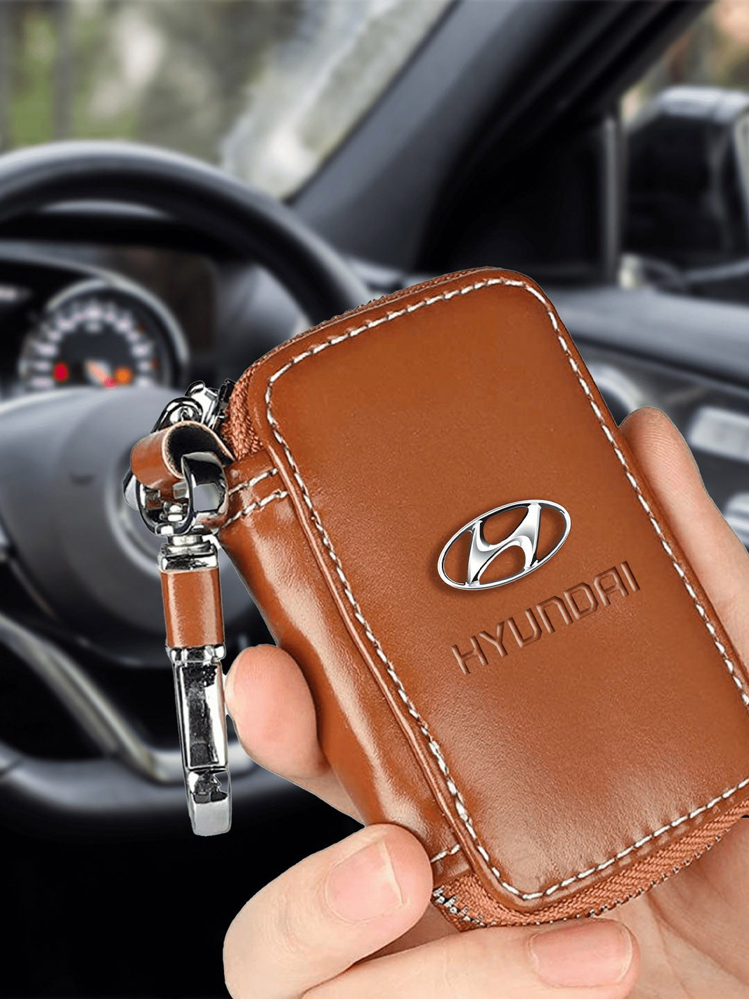 

INKMILAN Brown PU Structured Handheld Bag