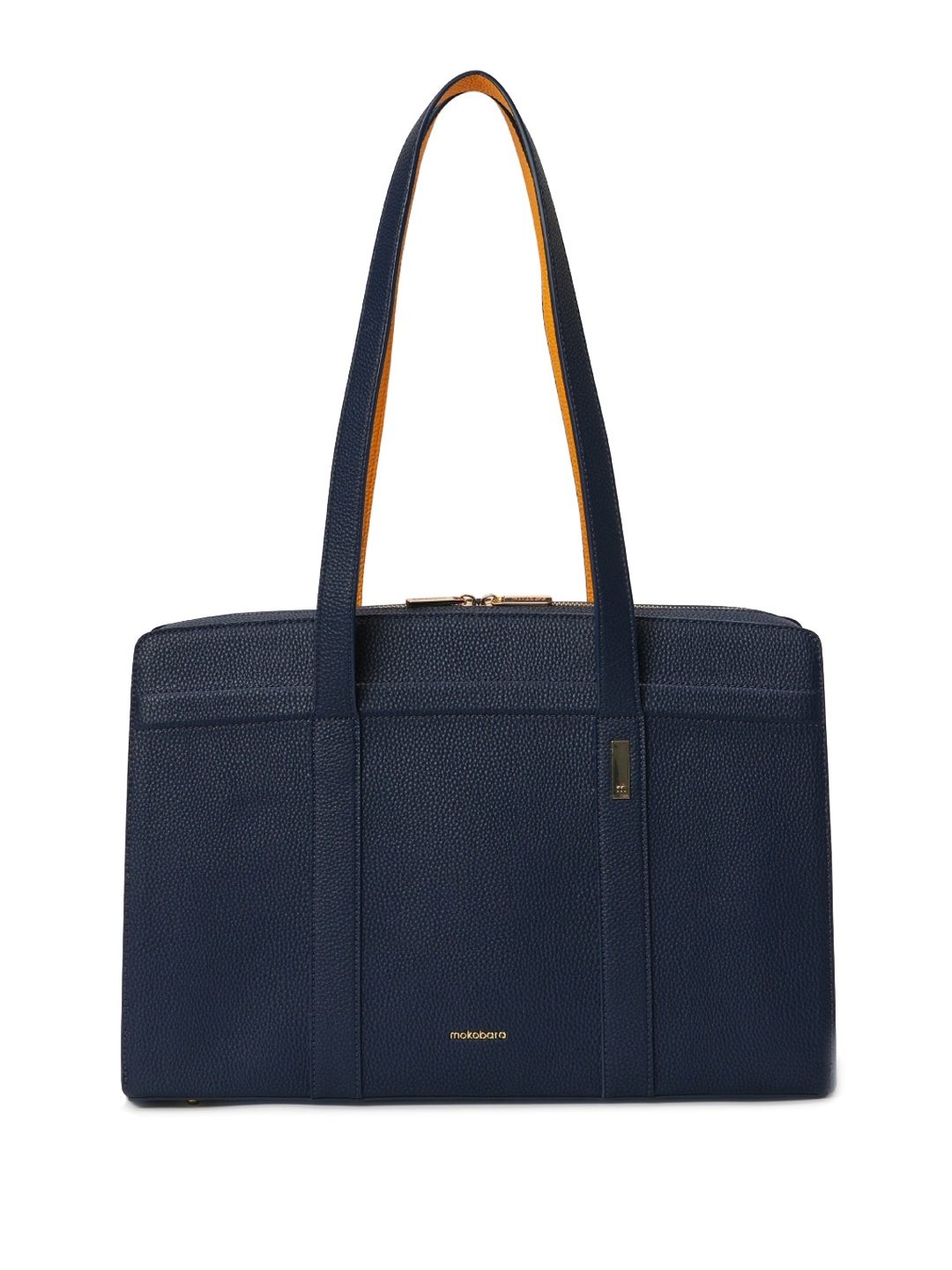 

MOKOBARA Leather Structured Celeste Shoulder Bag, Blue