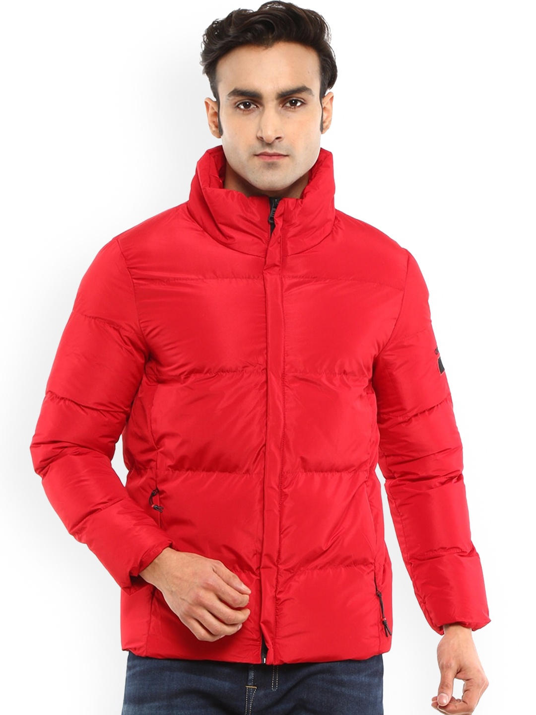 

V-Mart Stand Collar Cotton Puffer Jacket, Red