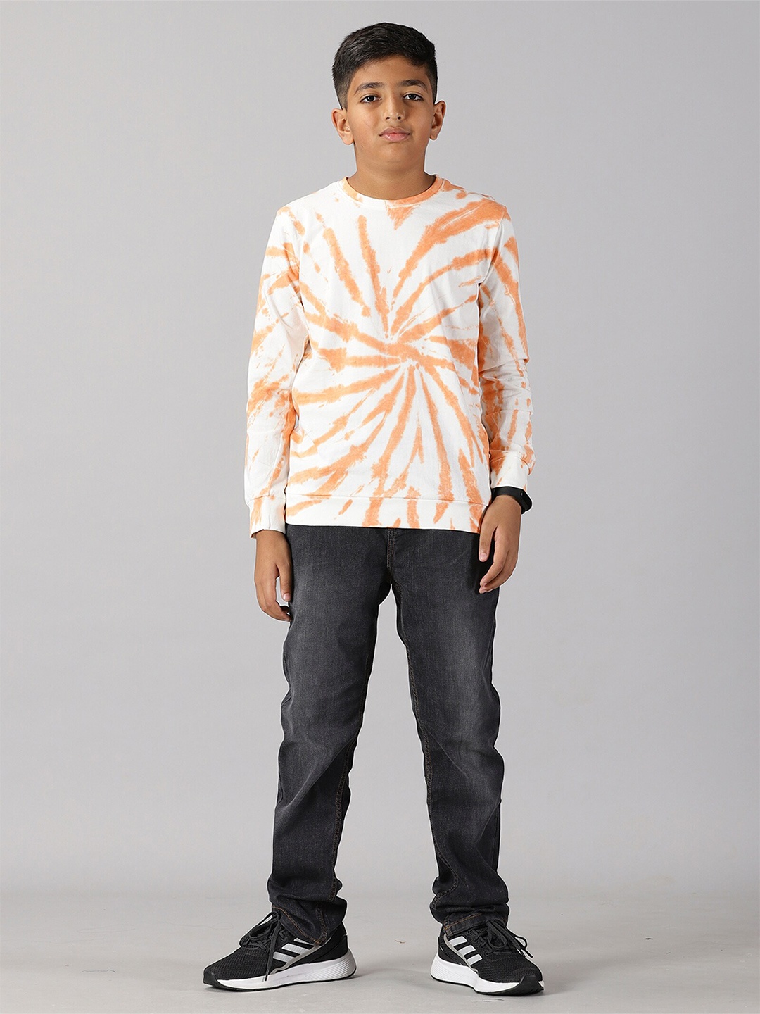 

KiddoPanti Boys Dyed T-shirt With Trousers, Orange
