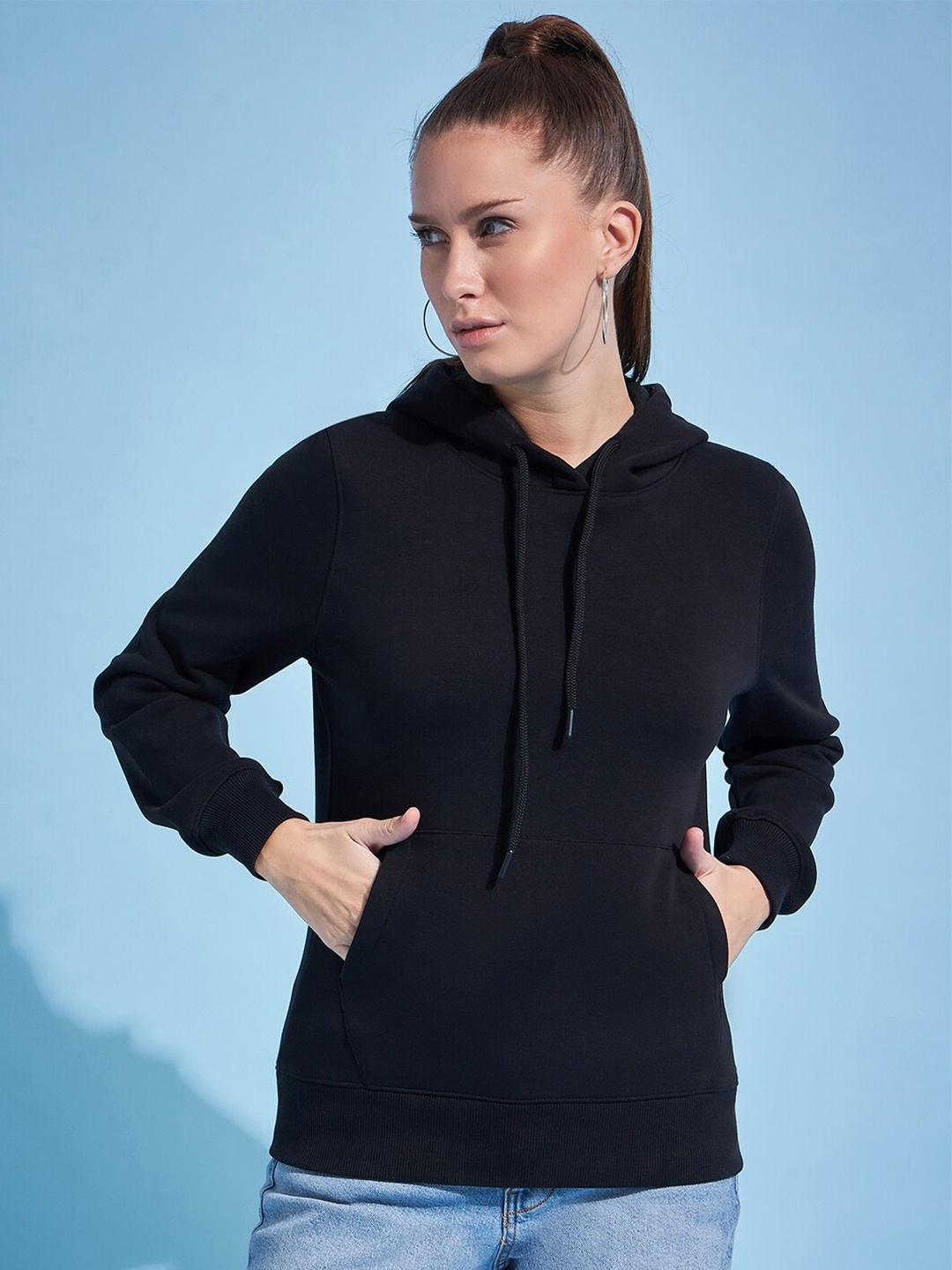 

98 Degree North Hooded Fleece Sweatshirt, Black
