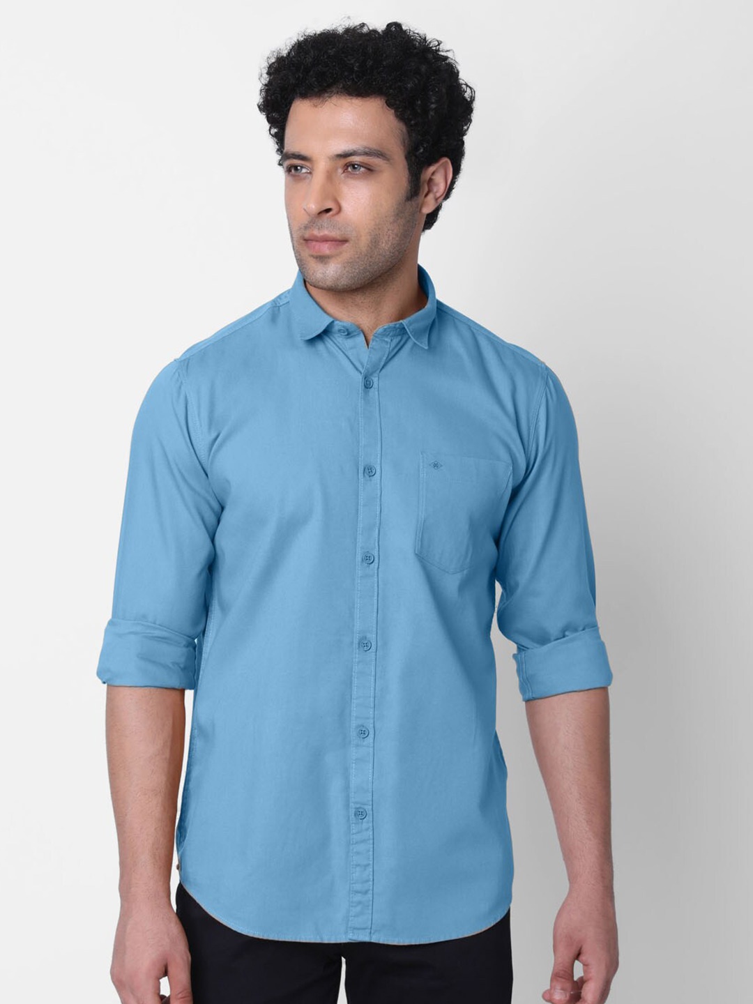

Oxemberg Slim Fit Cotton Casual Shirt, Blue