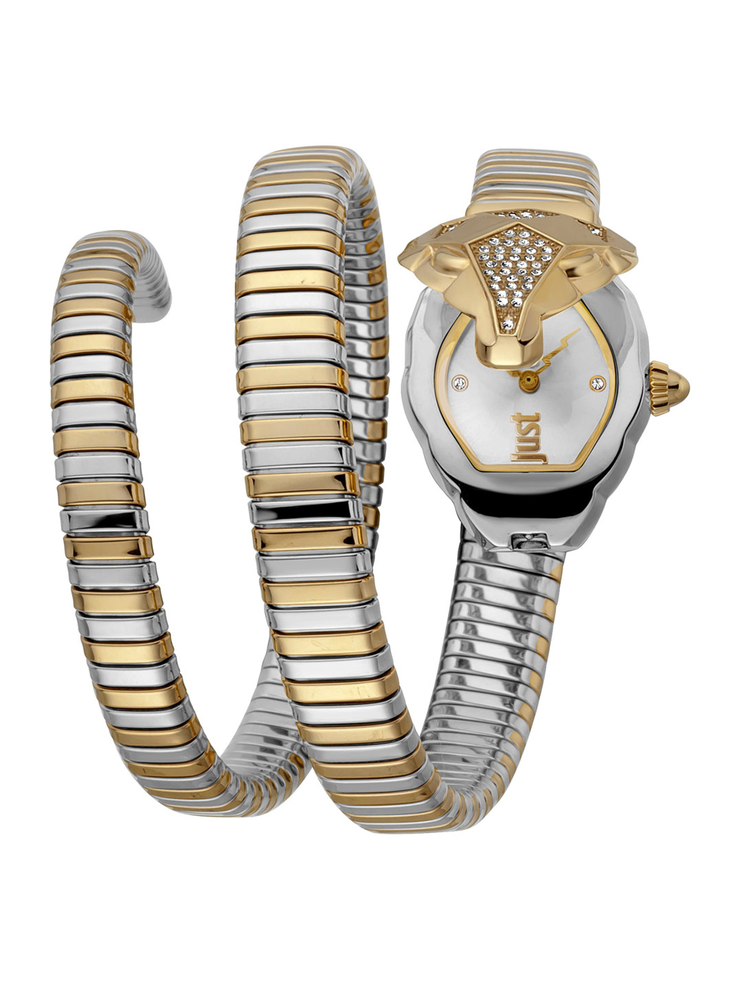 

Just Cavalli Women Dial & Stainless Steel Wrap Around Straps Analogue Watch JC1L073M0045, Silver