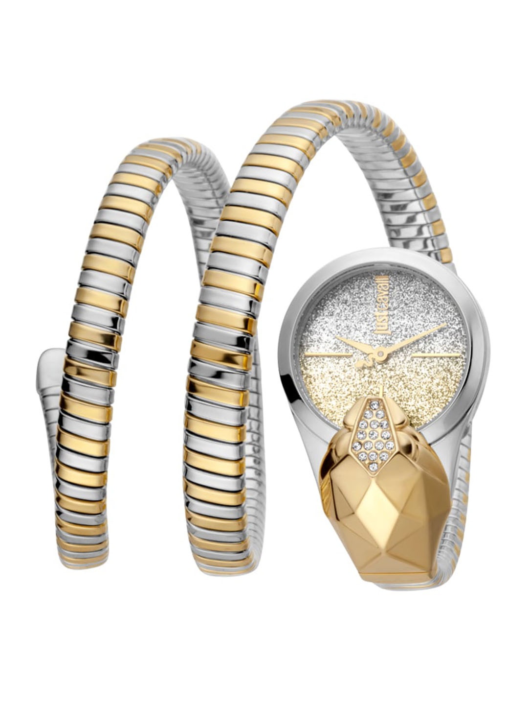 

Just Cavalli Women Stainless Steel Wrap Around Straps Analogue Watch JC1L114M0065, Silver