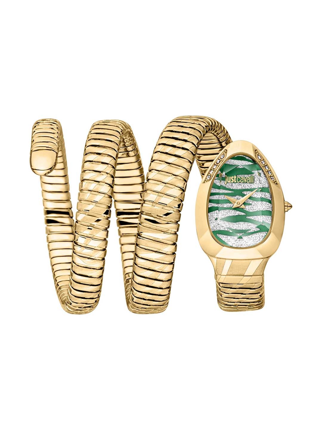 

Just Cavalli Women Gold-Plated Stainless Steel Wrap Around Straps Analogue Watch