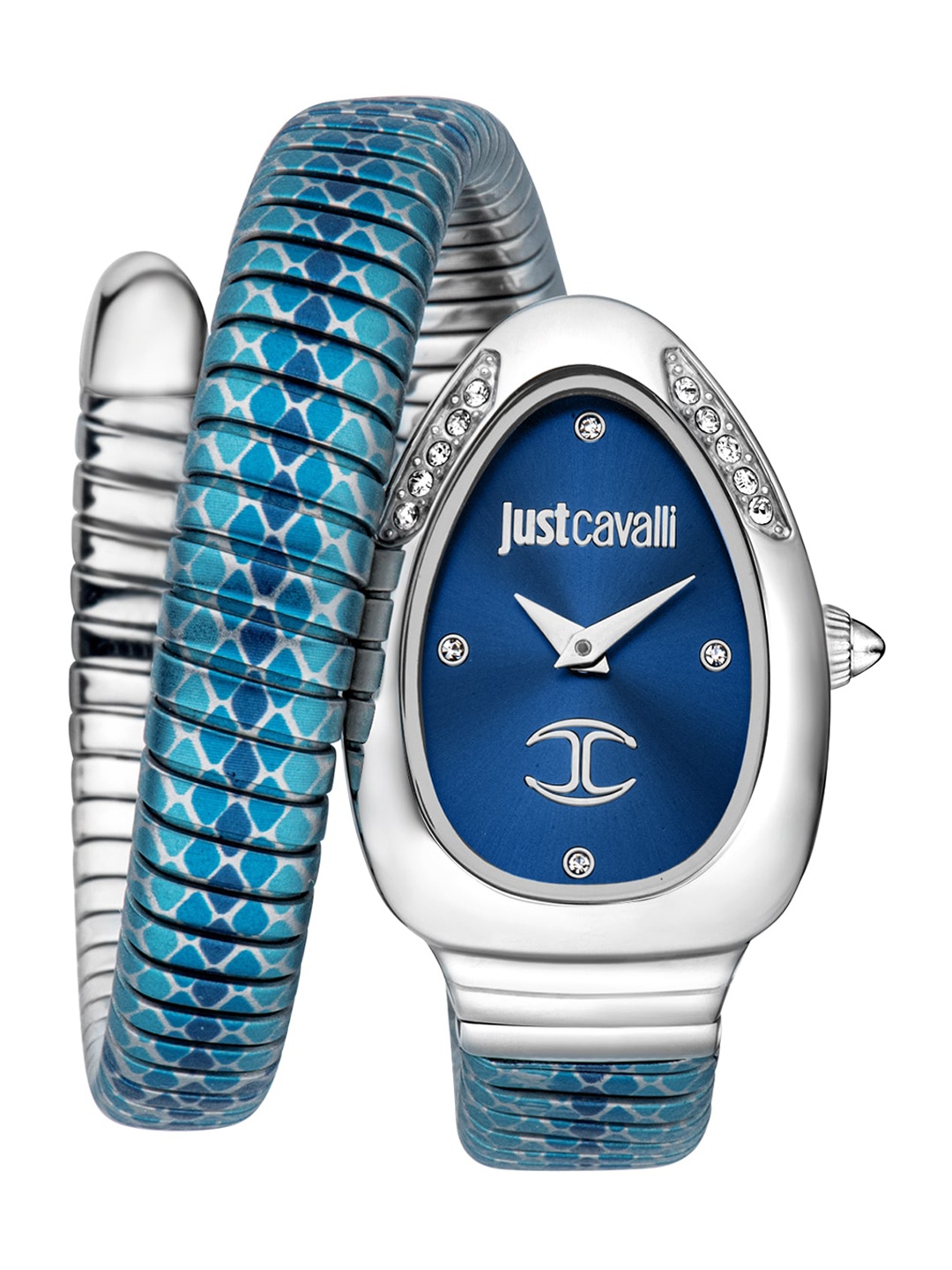 

Just Cavalli Women Dial & Stainless Steel Wrap Around Straps Analogue Watch JC1L251M0015, Silver