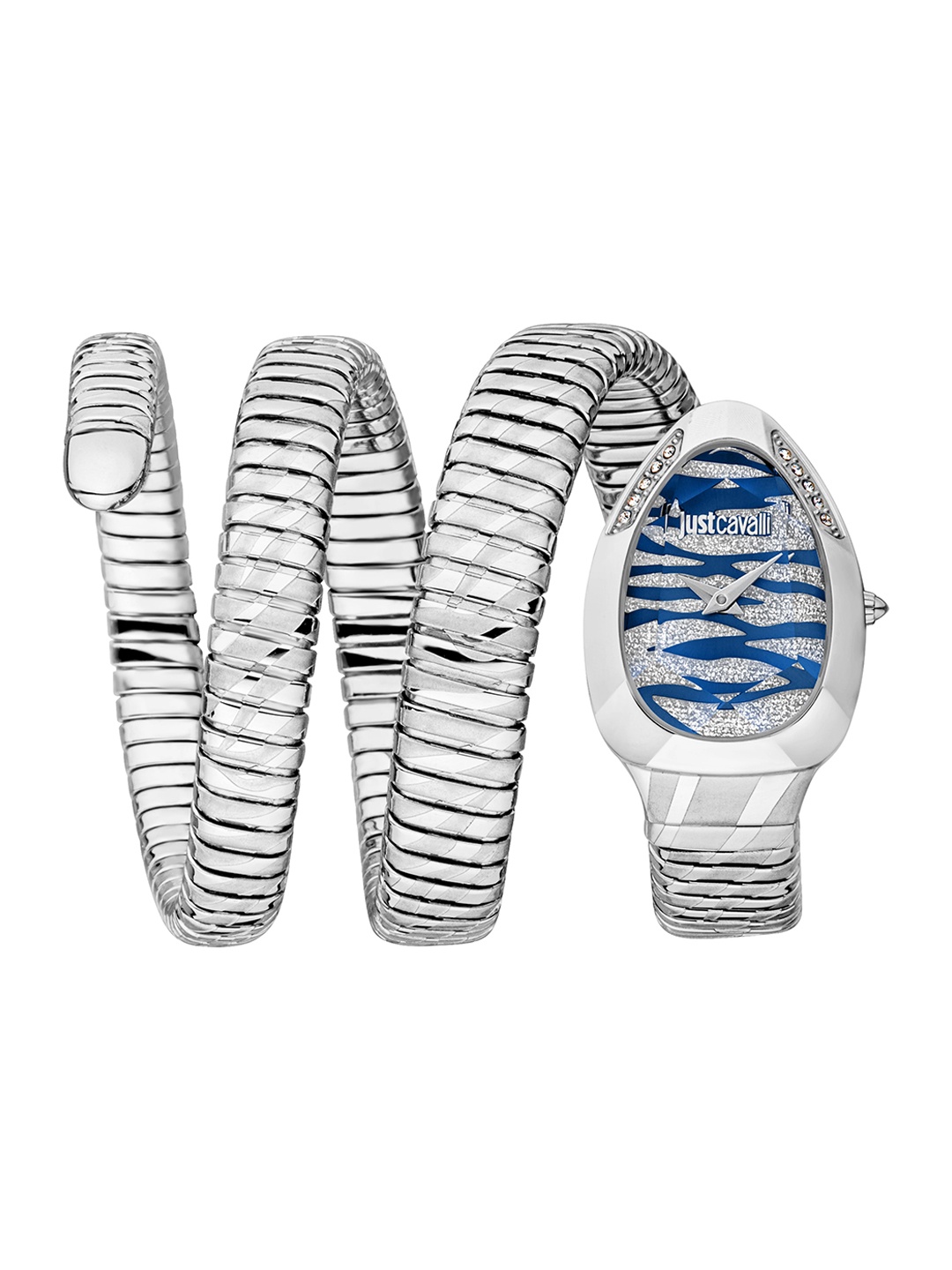 

Just Cavalli Women Serpente Stainless Steel Water Resistance Analogue Watch - JC1L226M0015, Blue
