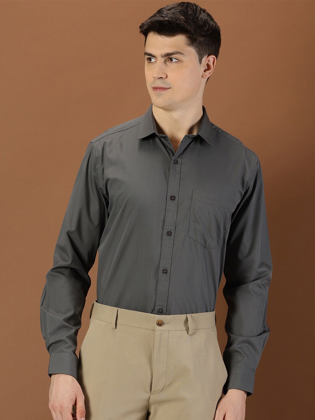 

INVICTUS Original Opaque Formal Shirt, Grey