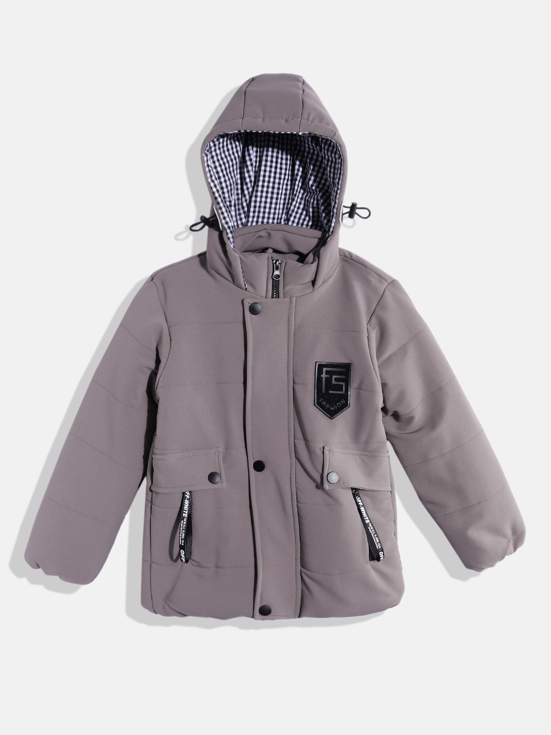 

GOJI Boys Solid Hooded Puffer Jacket, Beige