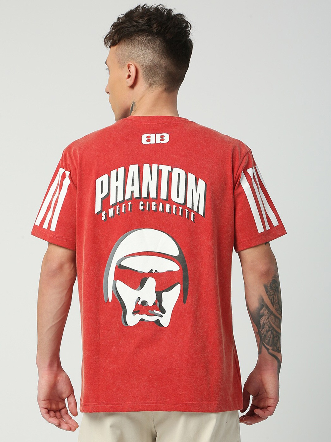 

Blamblack Typography Printed Round Neck T-shirt, Red