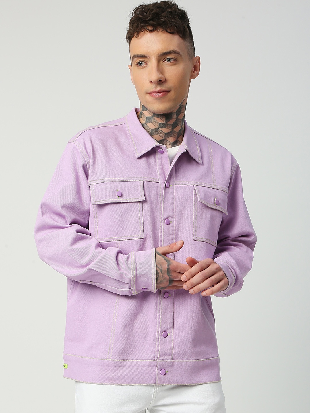 

Blamblack Spread Collar Tailored Jacket, Lavender
