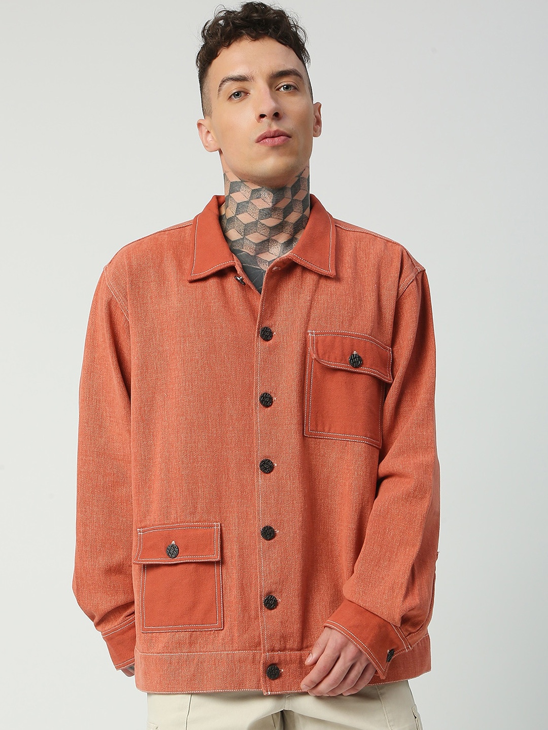 

Blamblack Spread Collar Tailored Jacket, Rust