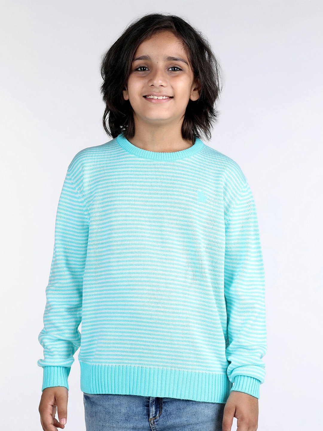 

Wingsfield Boys Striped Acrylic Pullover, Blue