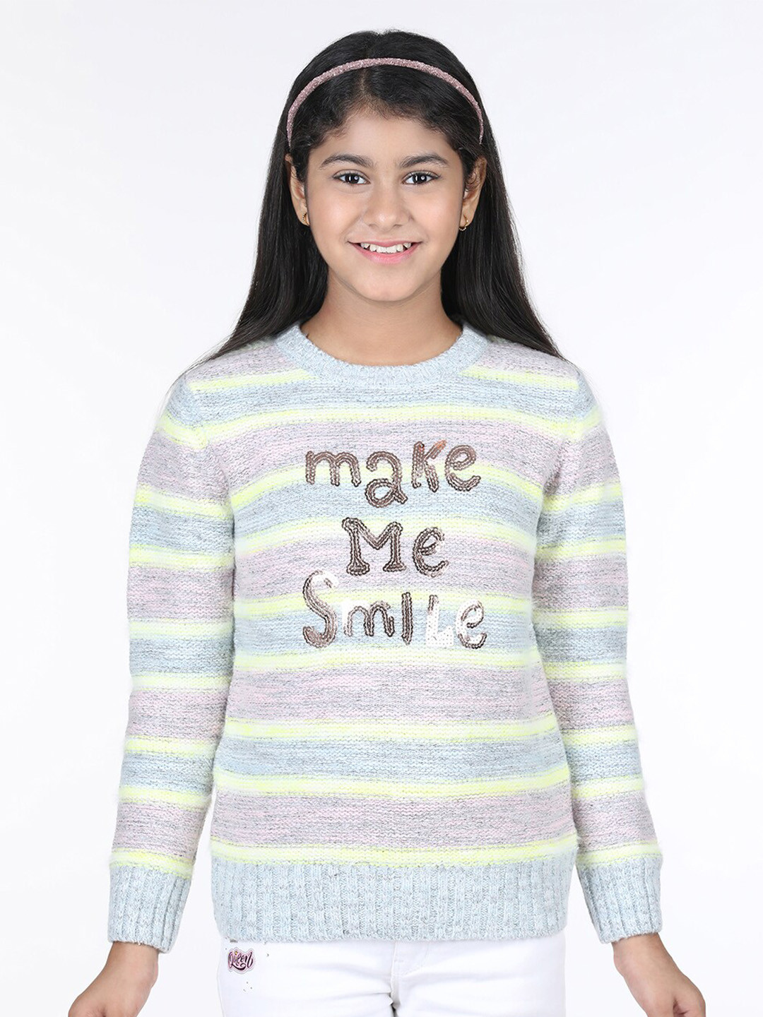 

Wingsfield Girls Purple & Blue Striped Sequinned Acrylic Pullover