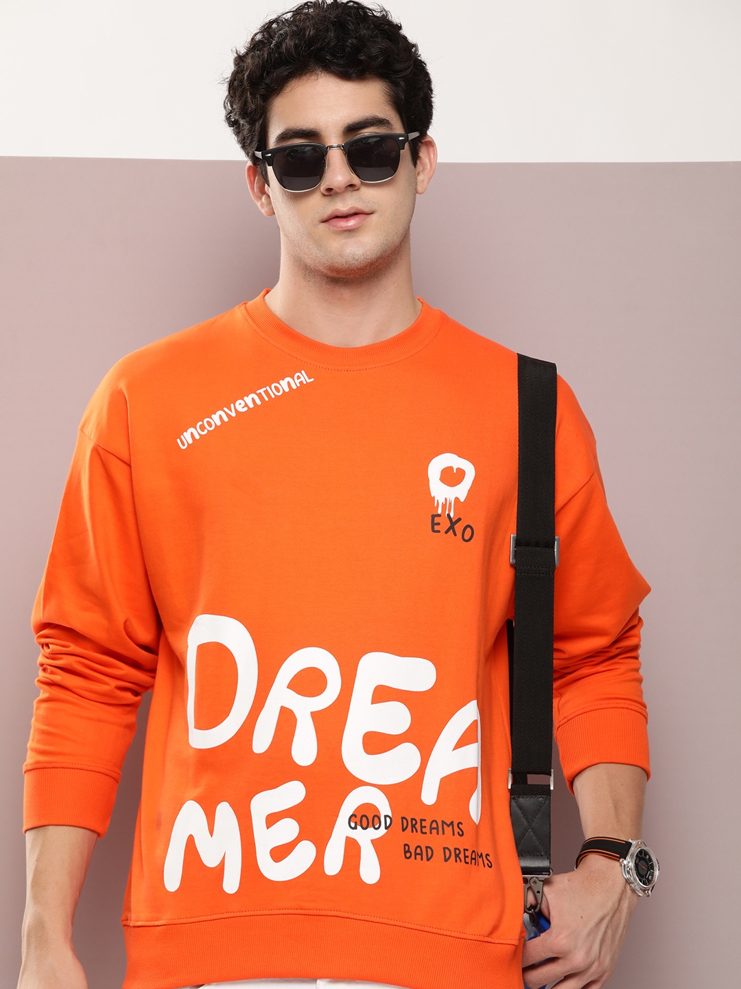 

Kook N Keech Men Typography Printed Sweatshirt, Orange