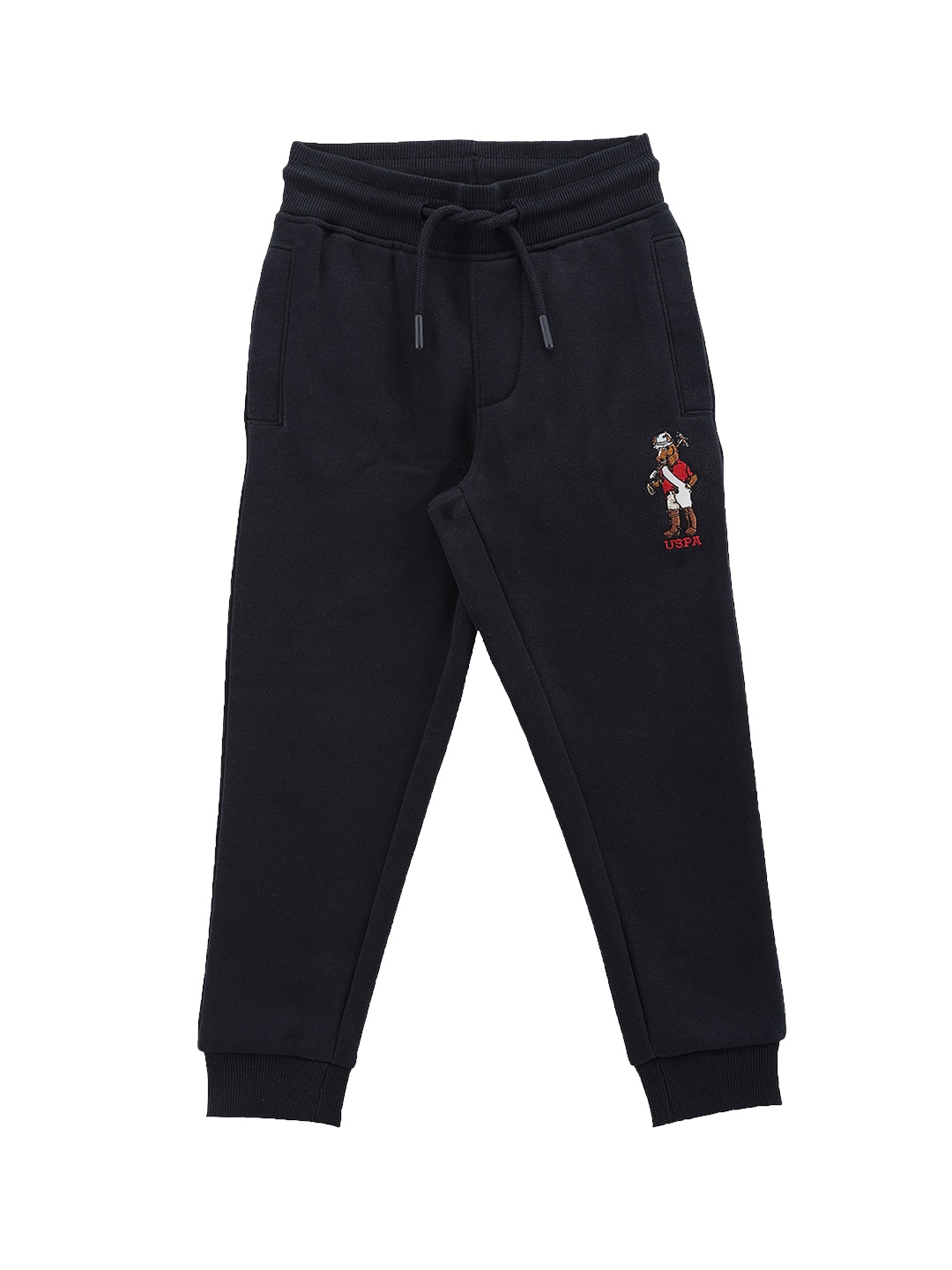 

U.S. Polo Assn. Kids Boys Mid-Rise Regular Fit Joggers, Navy blue