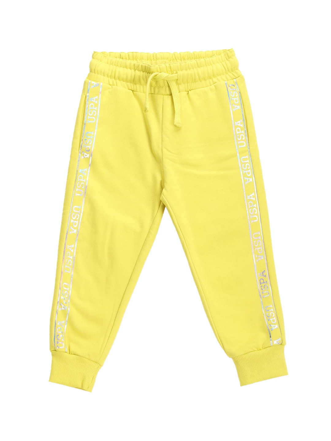 

U.S. Polo Assn. Kids Girls Pure-Cotton Joggers, Yellow