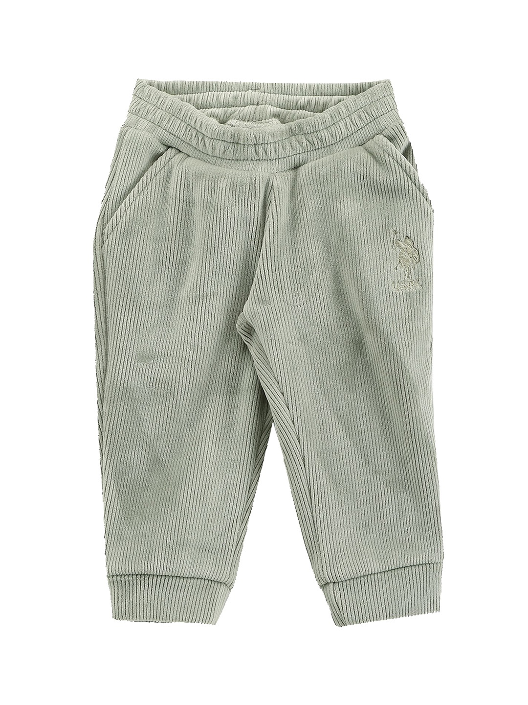 

U.S. Polo Assn. Kids Girls Mid-Rise Ribbed Joggers, Green