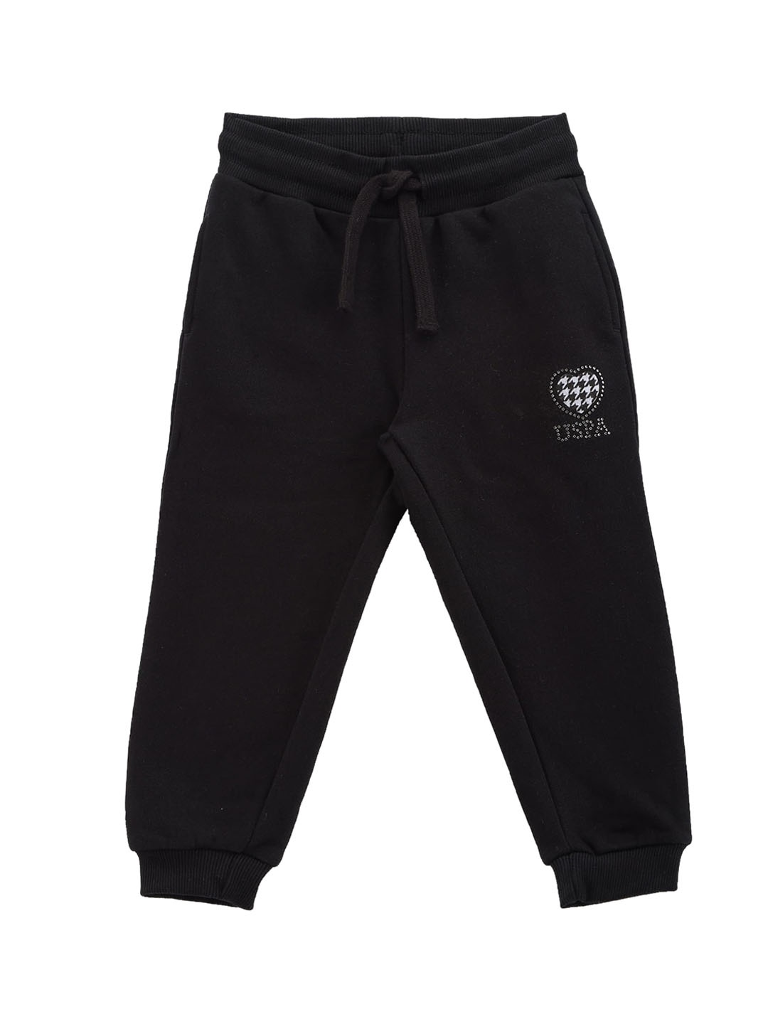 

U.S. Polo Assn. Kids Girls Mid-Rise Joggers, Black