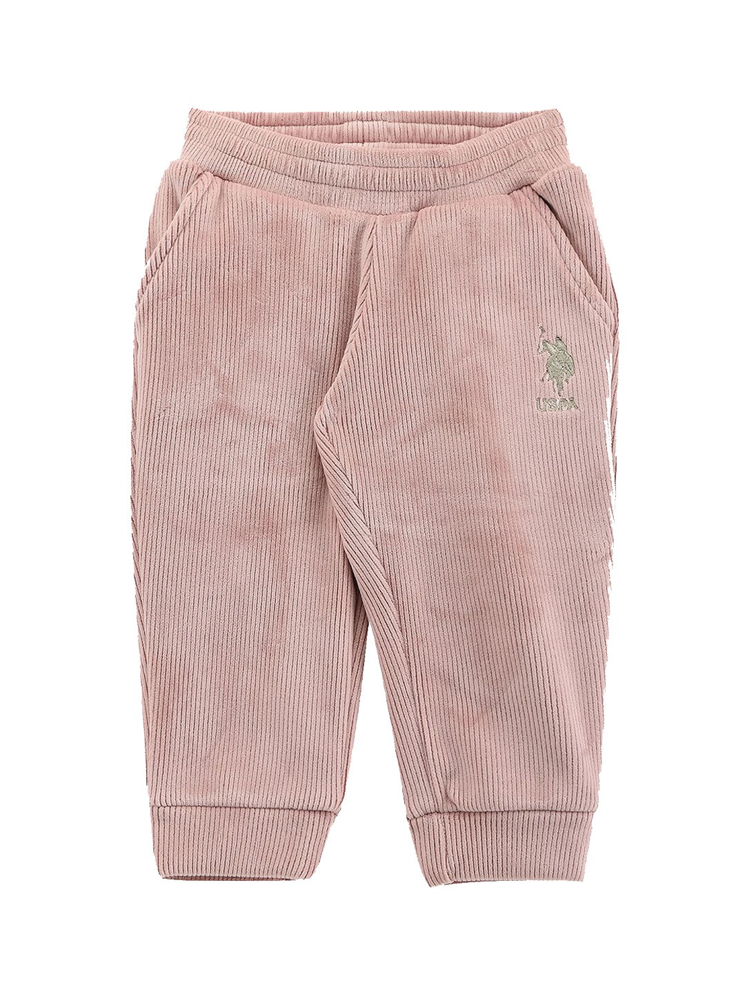 

U.S. Polo Assn. Kids Girls Ribbed Joggers, Pink
