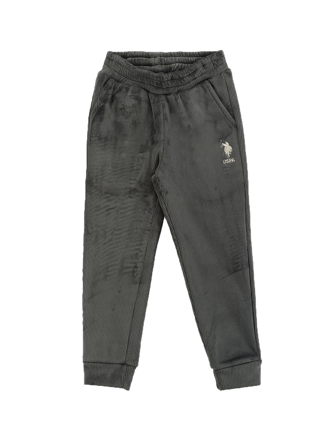 

U.S. Polo Assn. Kids Boys Ribbed Corduroy Joggers, Grey