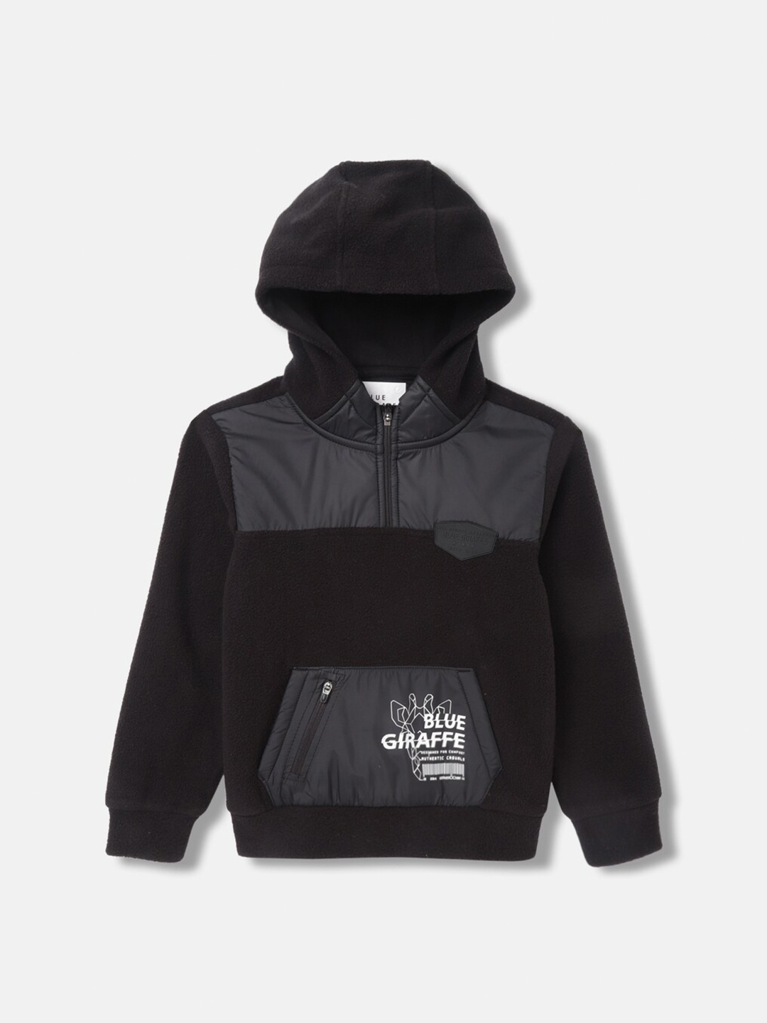 

Blue Giraffe Boys Hooded Sweatshirt, Black