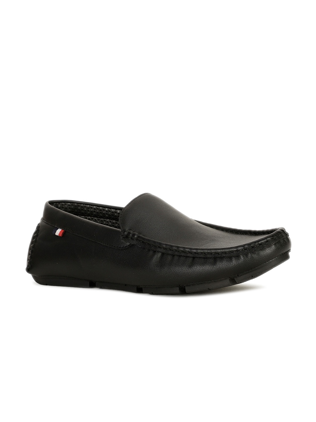 

Bata Men Square Toe Comfort Insole Slip-On Loafers, Black