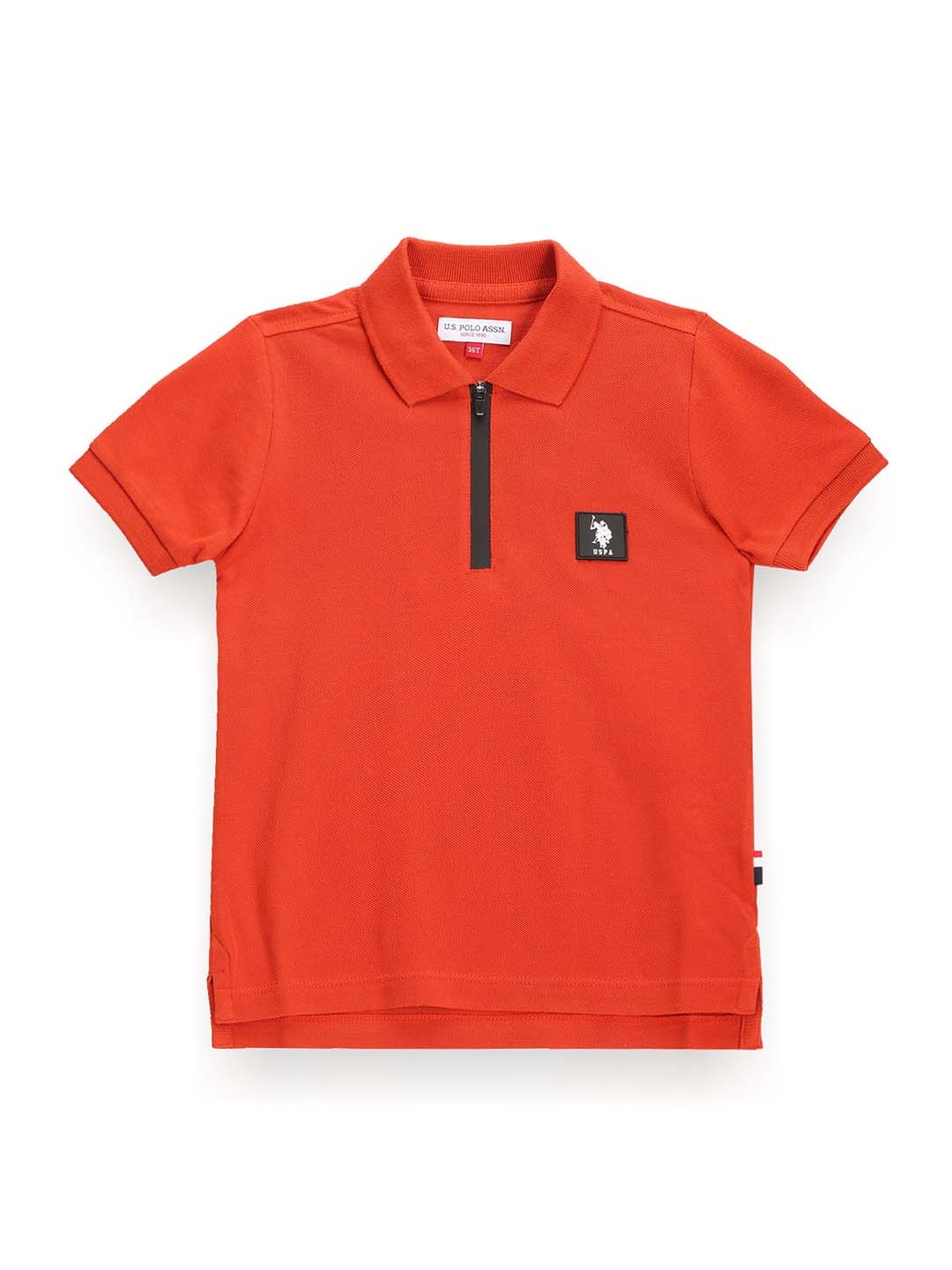 

U.S. Polo Assn. Kids Boys Polo Collar Pure Cotton T-shirt, Orange