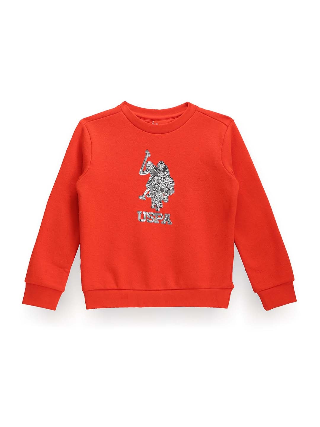 

U.S. Polo Assn. Kids Boys Brand Logo Printed Pure Cotton T-shirt, Red
