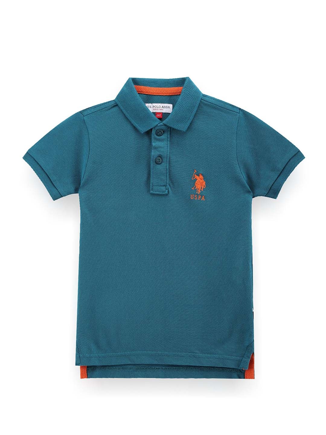 

U.S. Polo Assn. Kids Boys Polo Collar Pure Cotton Casual T-shirt, Teal