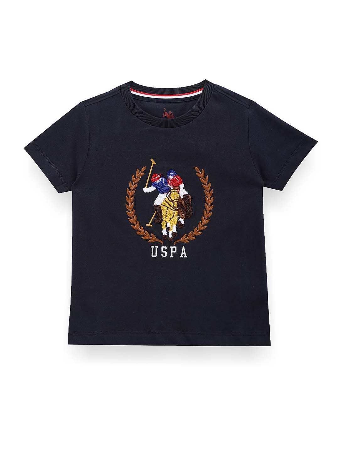 

U.S. Polo Assn. Kids Boys Printed Pure Cotton T-shirt, Blue