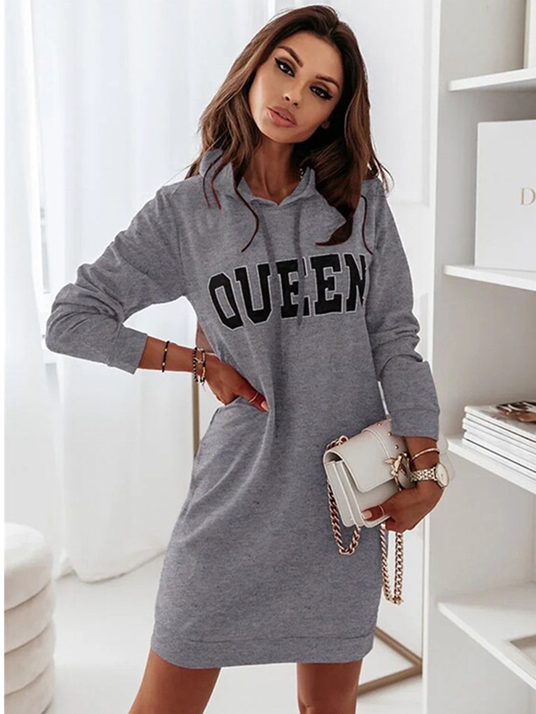 

StyleCast Grey Typography Printed T-shirt Dress