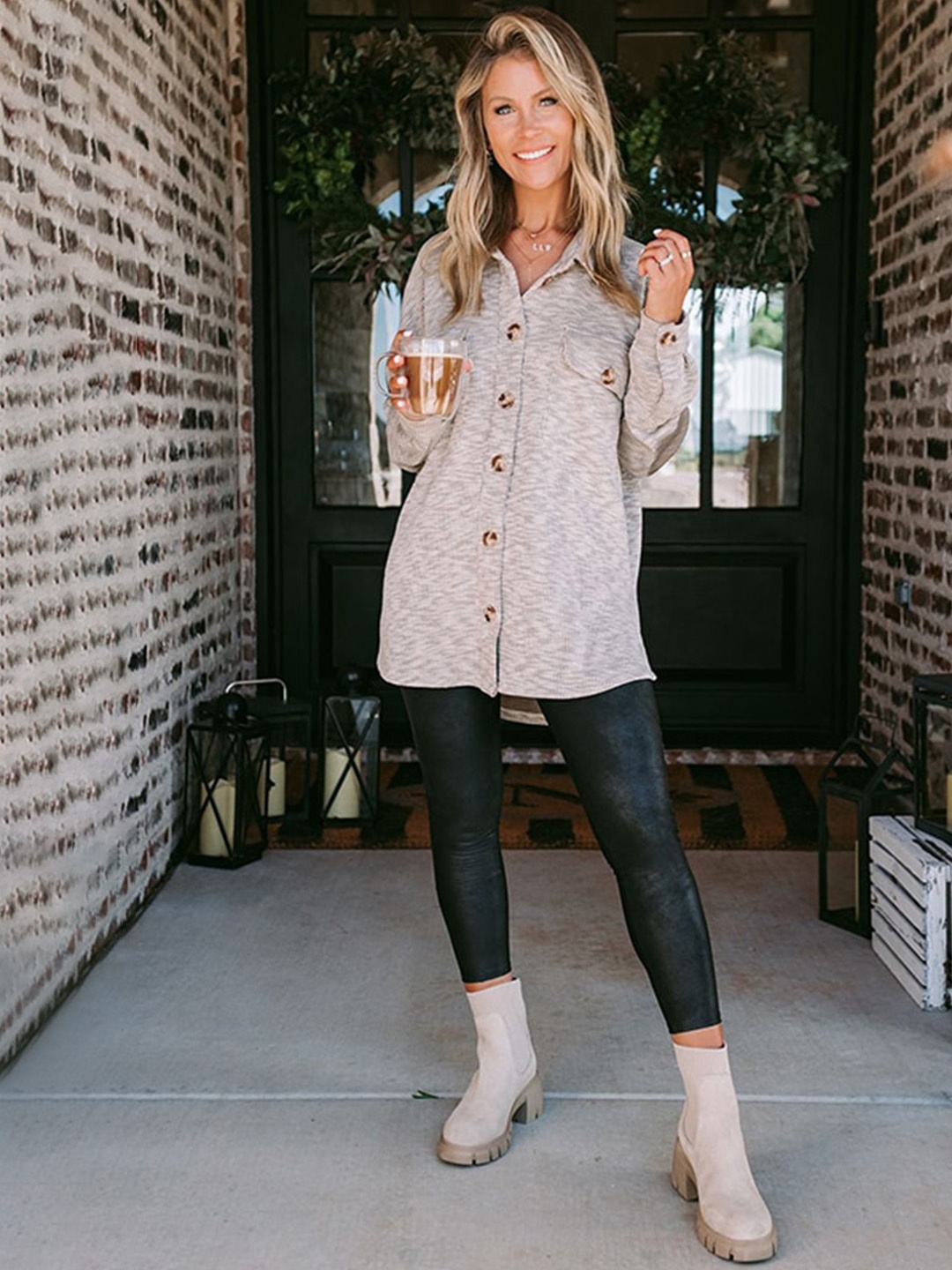 

StyleCast Grey Abstract Printed Longline Tailored Jacket
