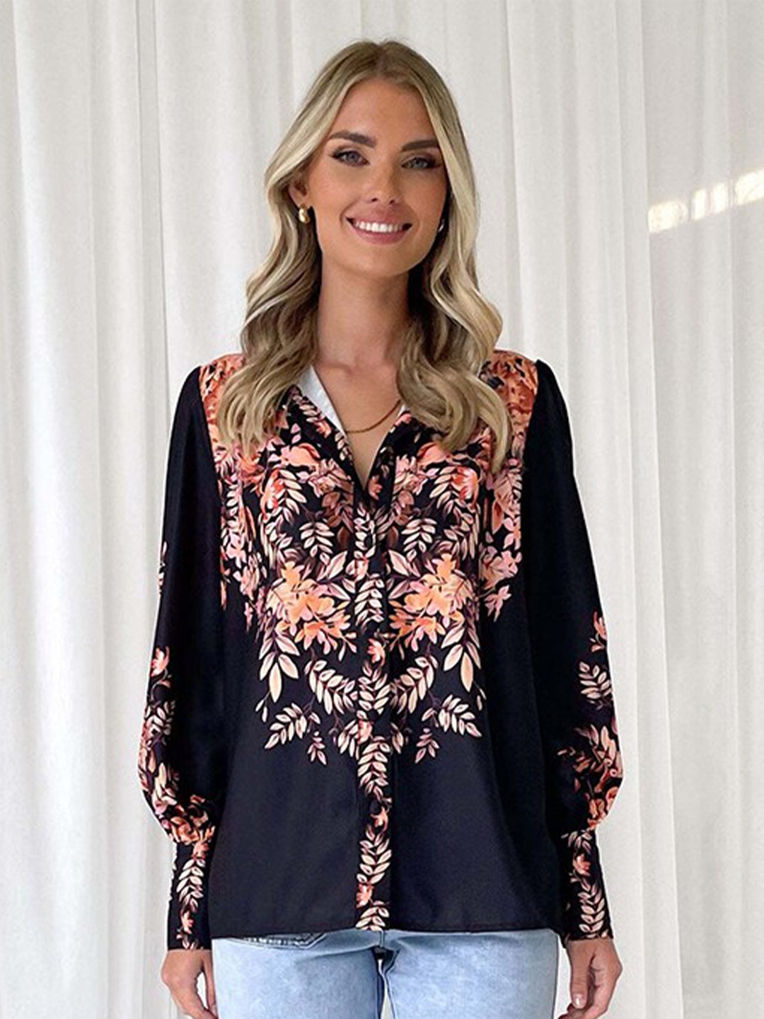 

StyleCast Black Printed Casual Shirt