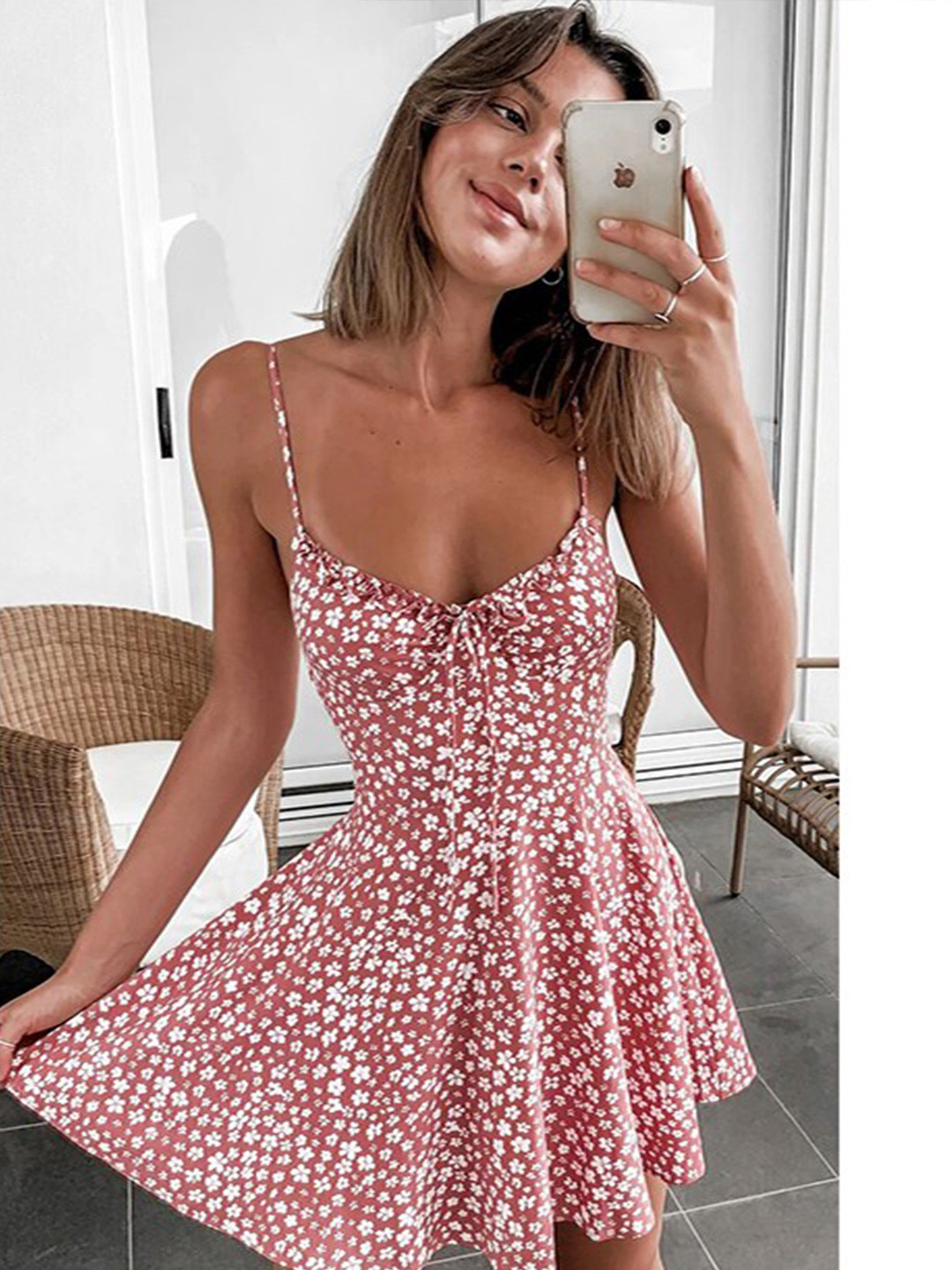 

StyleCast Floral Printed Fit & Flare Dress, Pink