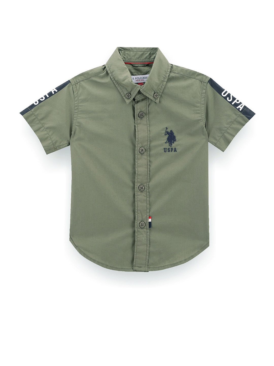 

U.S. Polo Assn. Kids Boys Classic Opaque Casual Shirt, Green