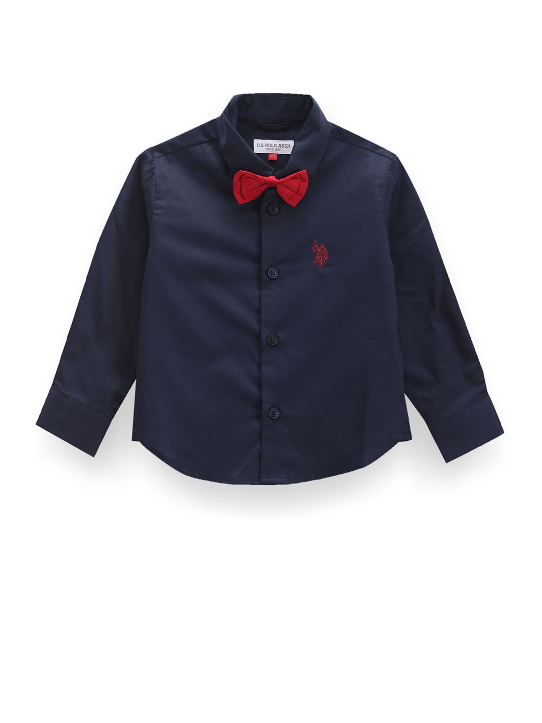

U.S. Polo Assn. Kids Boys Classic Spread Collar Cotton Casual Shirt, Blue