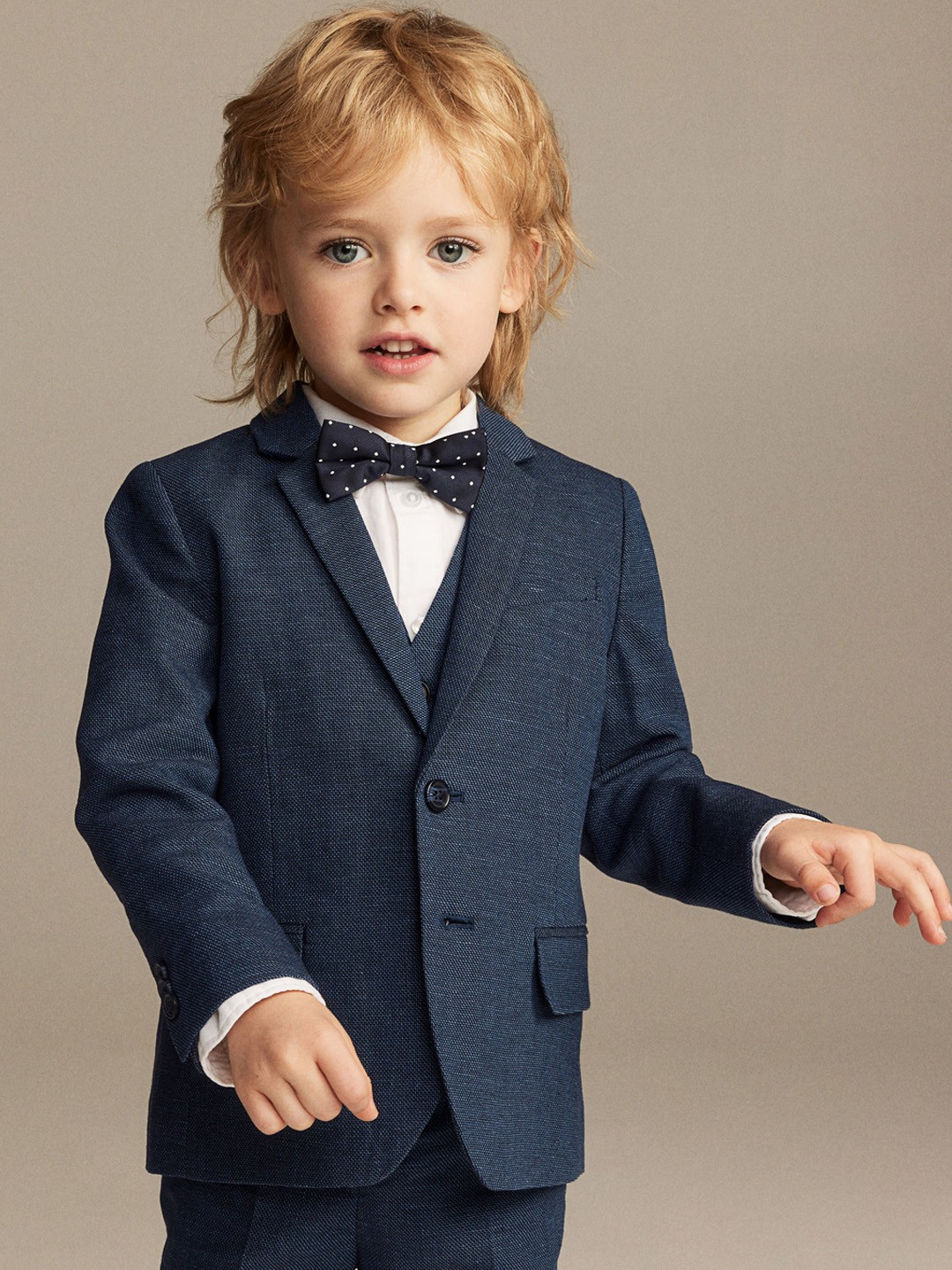 

H&M Boys Cotton Linen Jacket, Blue