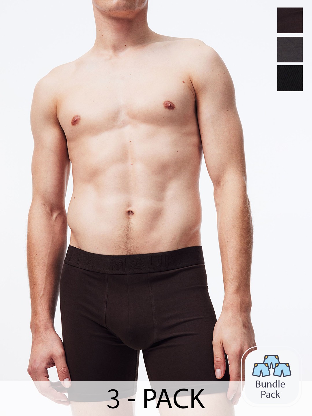 

H&M 3-Pack Xtra Life Mid Trunks, Black