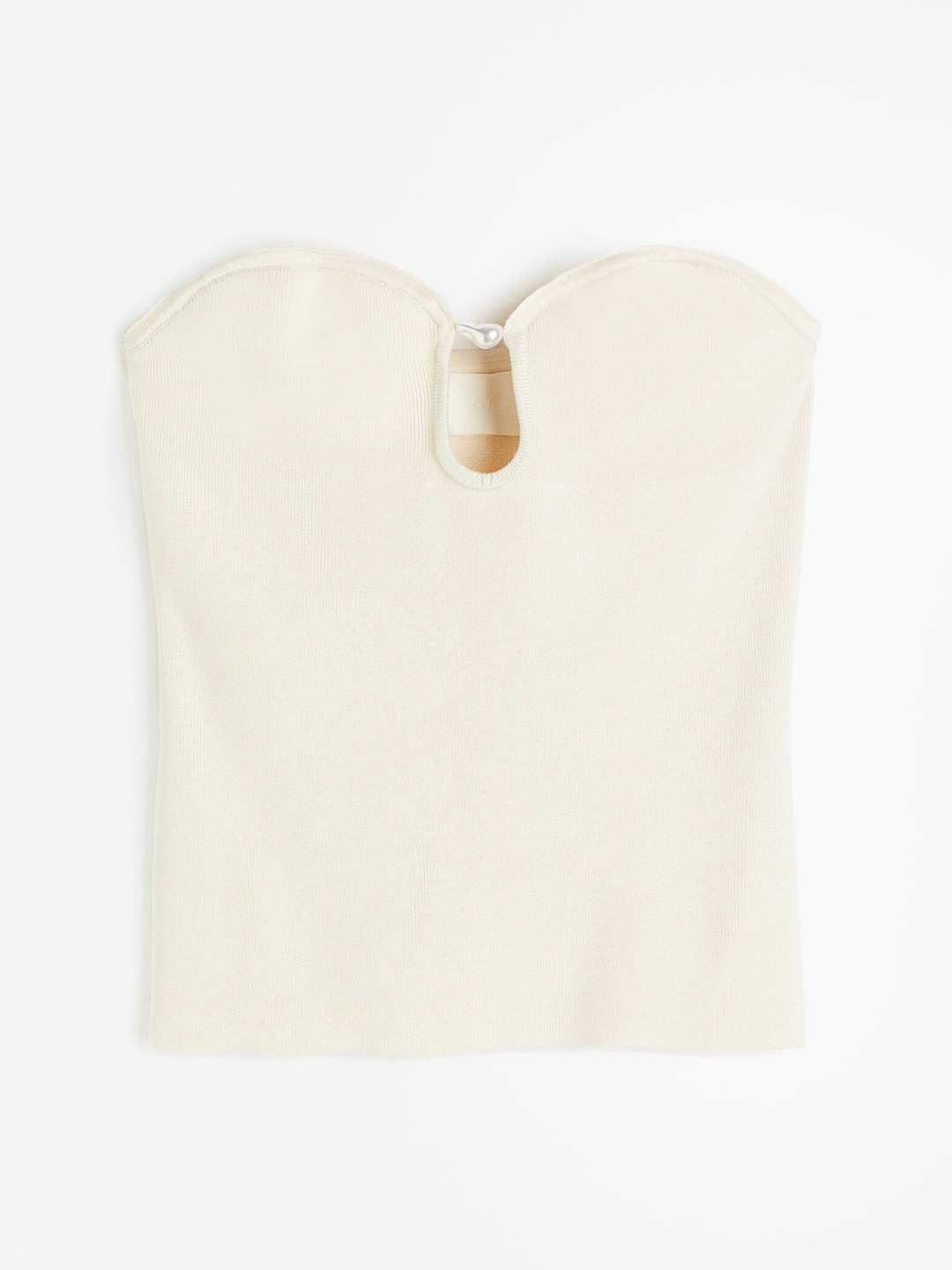 

H&M Women Bead-Detail Tube Top, White