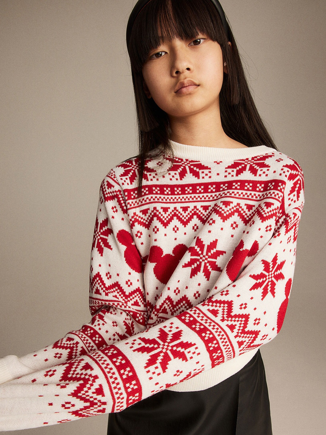

H&M Girls Acrylic Jacquard-Knit Jumper, White