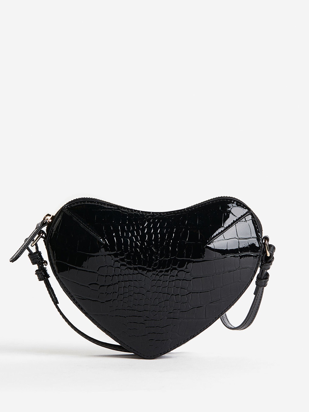 

H&M Heart-Shaped Shoulder Bag, Black